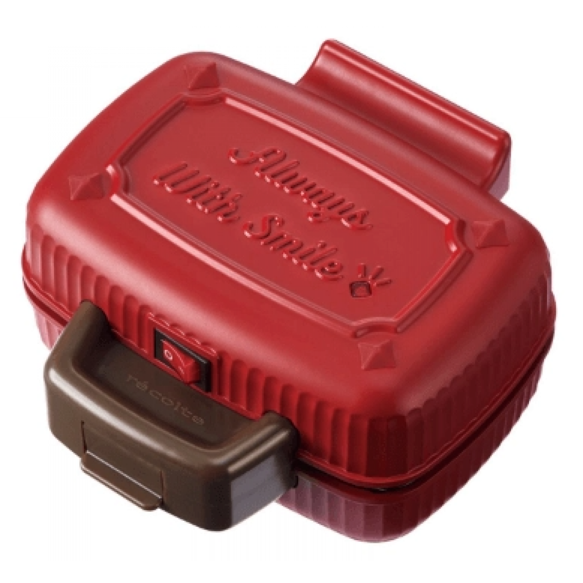 Recolte 迷你三明治機 (RPS-3-R): 2分半鐘快速熱壓、單鍵開關、兩段式卡扣